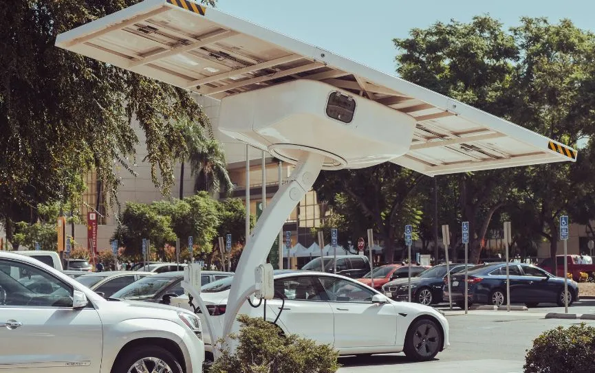 DC fast charger installation for EV charging station in Dubai